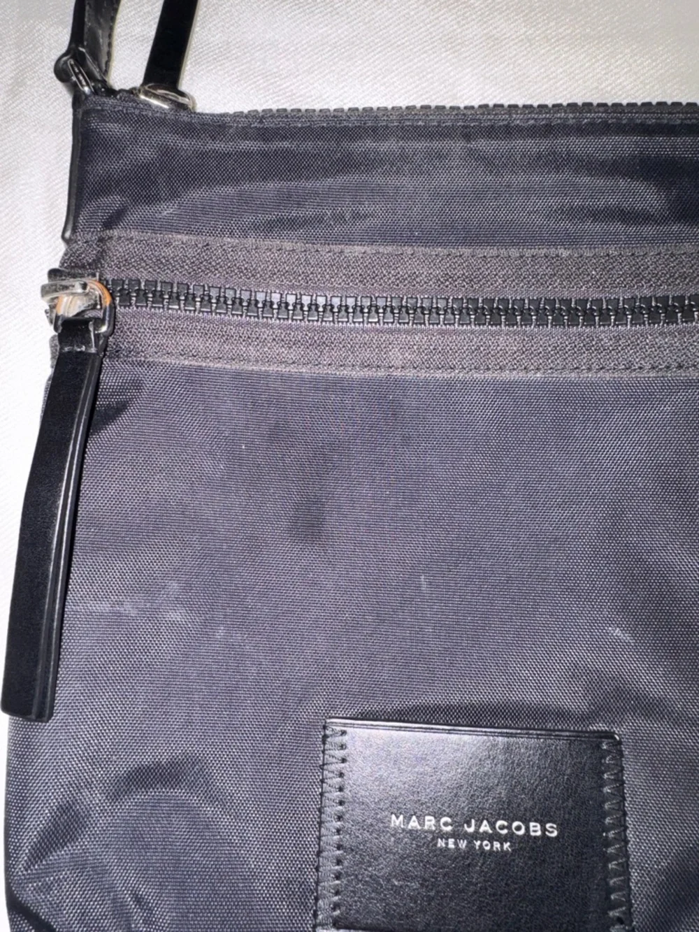 Marc Jacobs Black Nylon Messenger Crossbody Bag